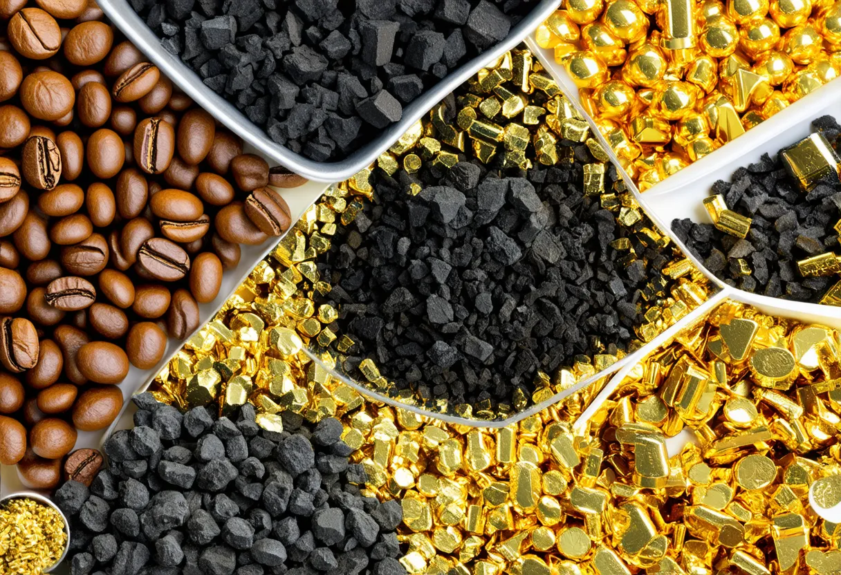 exports of Colombia crude petroleum coal coffee refined petroleum gold