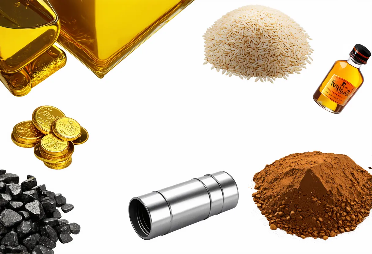 exports of Guyana crude petroleum gold rice aluminum ore liquor